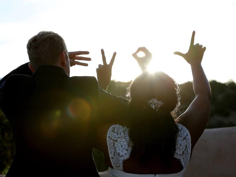 LaNysha Adams (left) and David Foss on their wedding day in 2014. (Photo courtesy of LaNysha Adams)